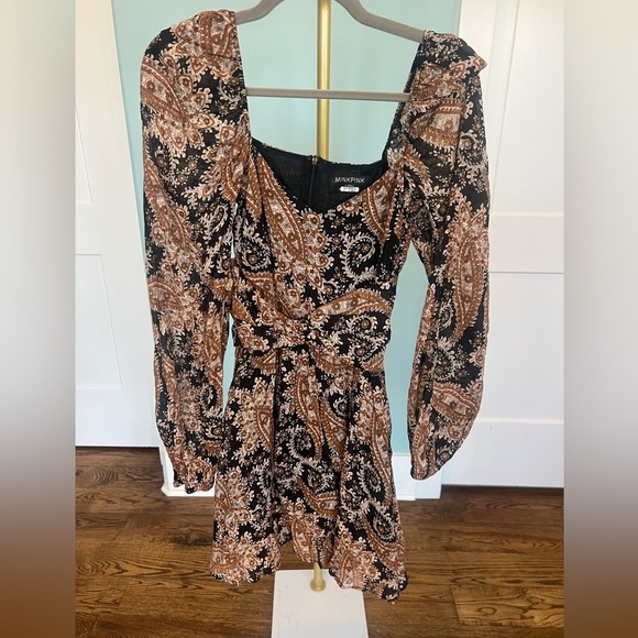 MinkPink Size XS Paisley Paradise Mini Dress - Picture 3 of 5